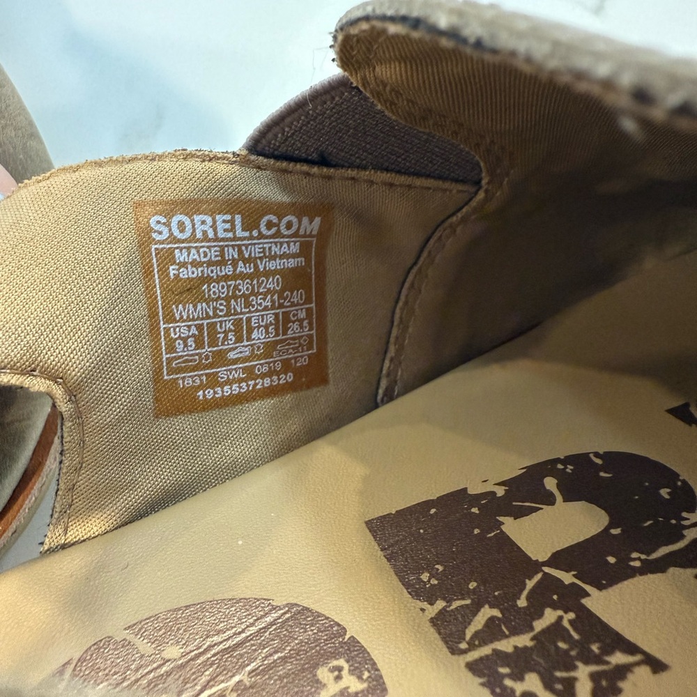 Sorel Ella Brown Leather Slingback Flats - Picture 5 of 6